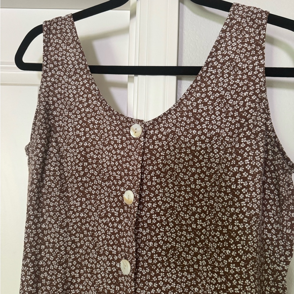 vintage 90s floral summer midi dress size medium
